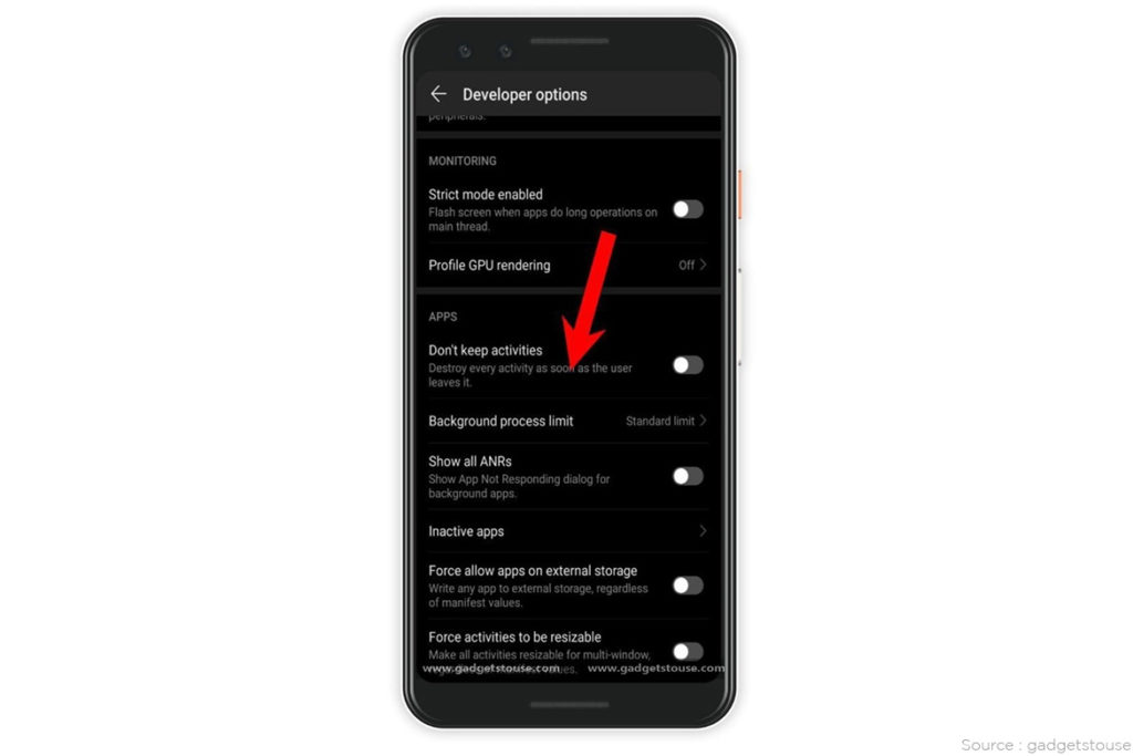 Limit background apps