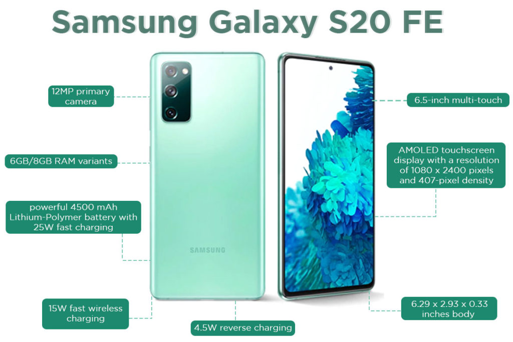 samsung galaxy fe size