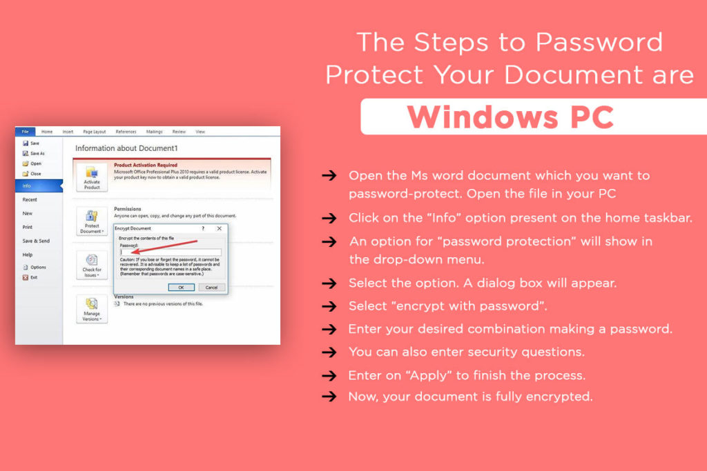 how to password protect a word document from editing